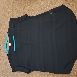 2 Antila Femme V-Neck Blouses (black, white)